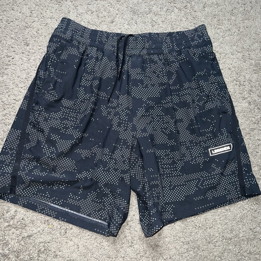Legends Luka HD Shorts Mens Medium 5" Inseam Black Digi Camo Print Performance